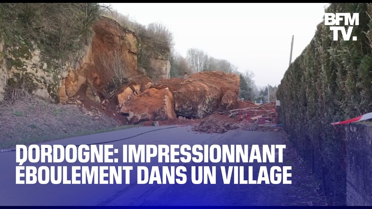 Dordogne: les habitants d'un village choqués par un éboulement