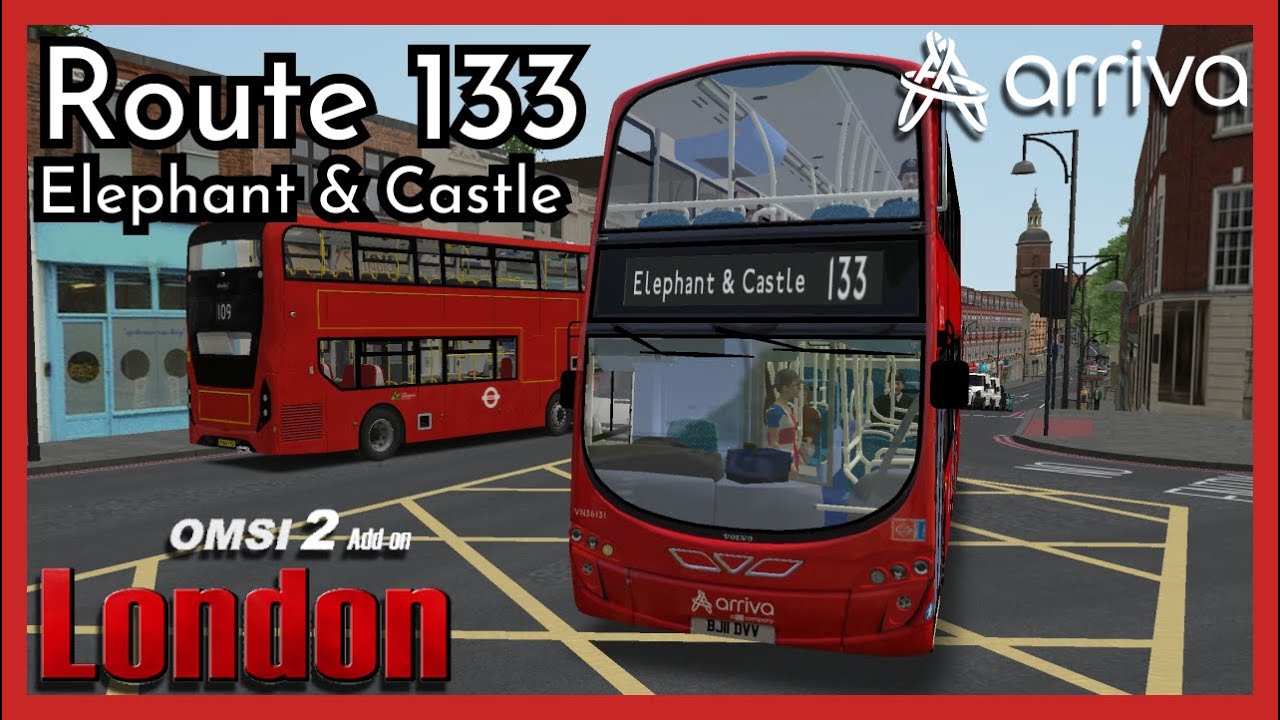 Omsi 2 Add-On London | Route 133 to Elephant & Castle | Gemini 2