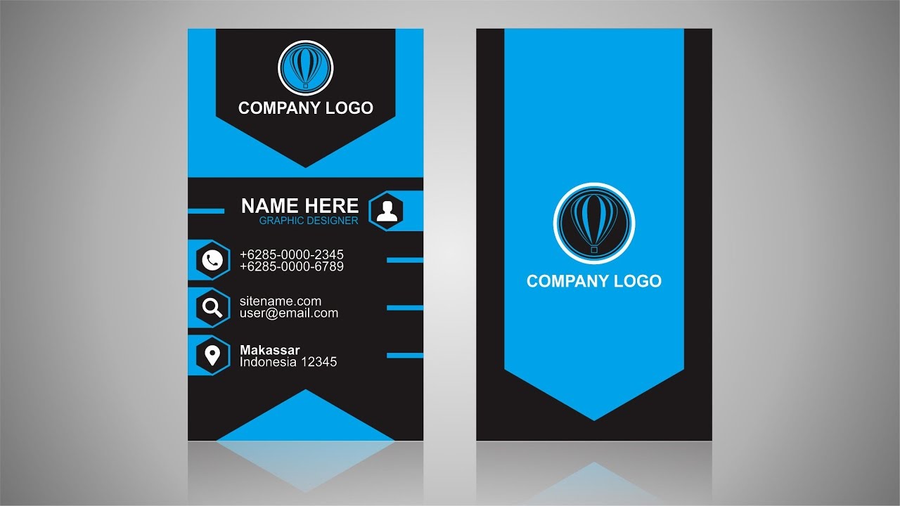Vertical Business Card Design | CorelDraw Tutorial