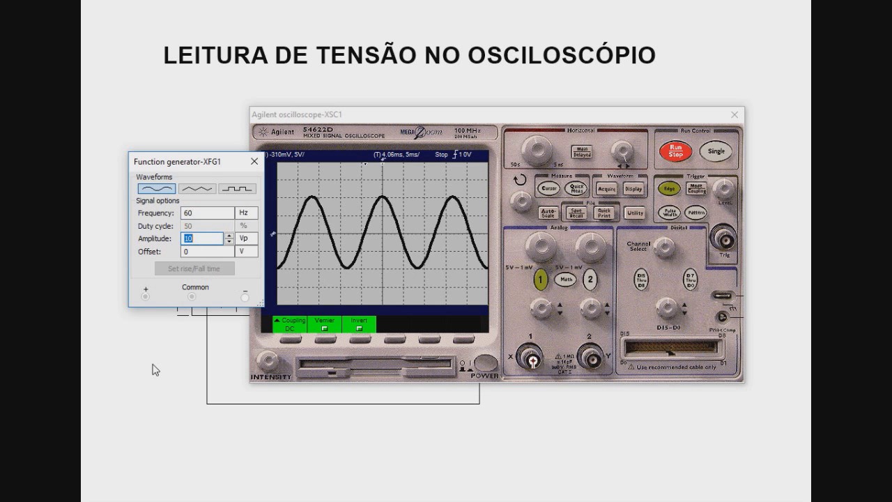 166 Como ler tensão com o osciloscópio