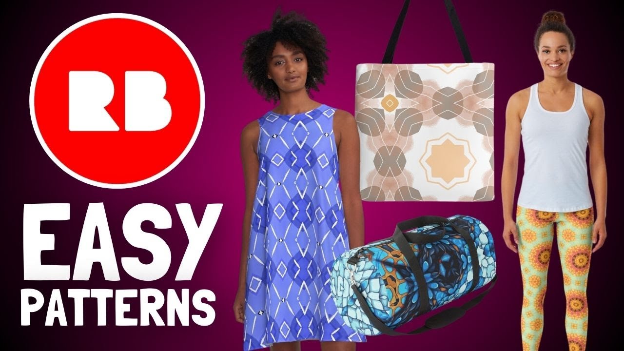How To Create Repeating Patterns for REDBUBBLE (Repper App Tutorial)