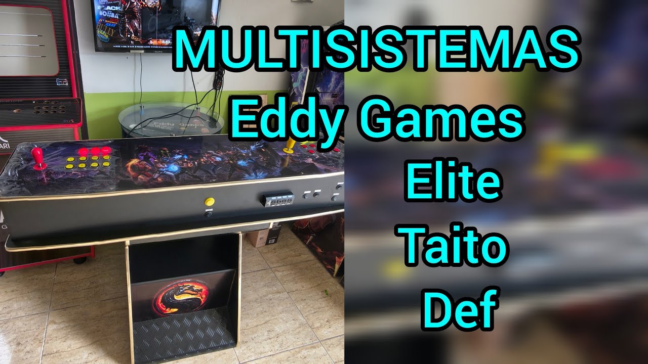EDDY GAMES MULTISYSTEM ARCADE WITH ELITE, TAITO, AND DEFINITIVE
