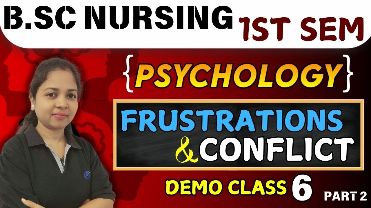 Frustrations & conflict | psychology bsc nursing | psychology bsc nursing 1st sem | bsc nursing 2024