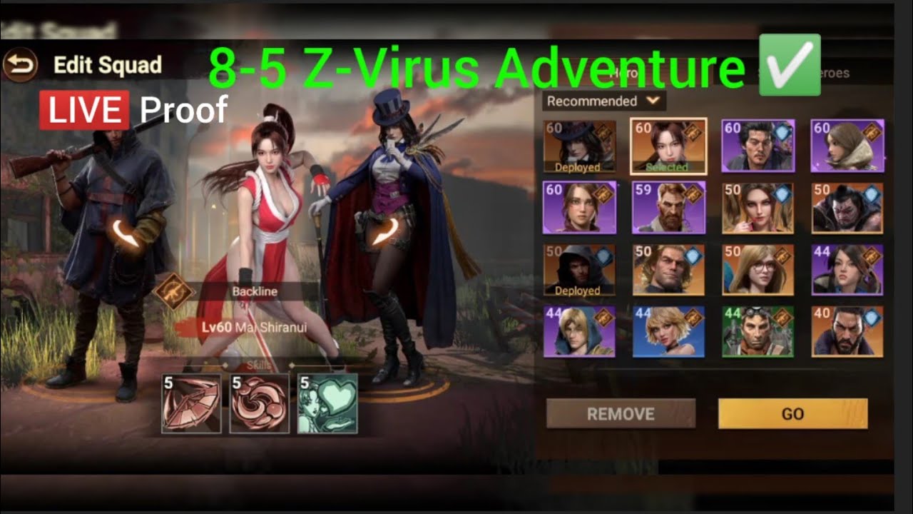 Doomsday Last survivors Z-Virus Adventure 8-5 how to complete 1-1 to 8-10 coming my chanel