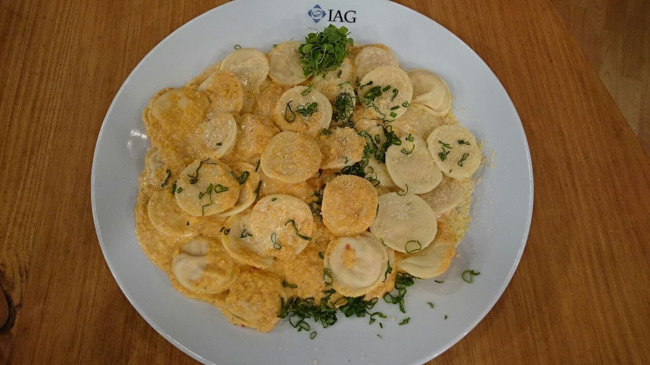 Receta de hoy: sorrentinos de pollo y calabaza