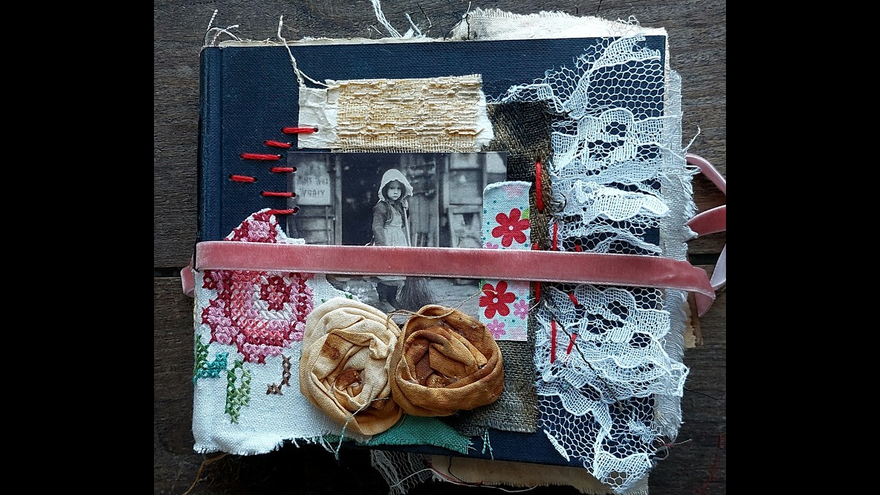Mixed media art journal flip-through.