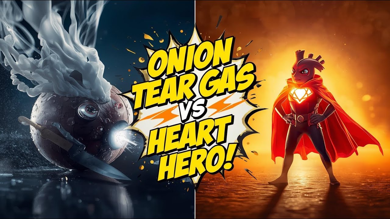 Tear Gas Vs Heart Hero? | পেঁয়াজ কাটলে কী হয় জানেন?” Hidden Facts About Onion 🧅 