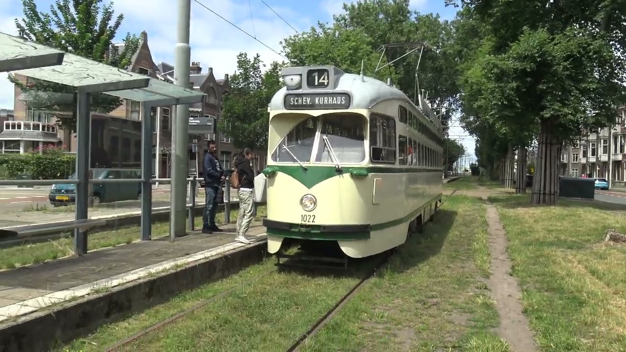 Afscheidsritten met museumtrams lus Statenkwartier lijn 16 HTM - Zondag 19 Juni 2022