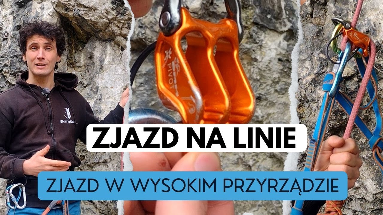 ZJAZD NA LINIE, wspinanie wielowyciągowe, zjazd w wysokim przyrządzie, kurs wspinania.