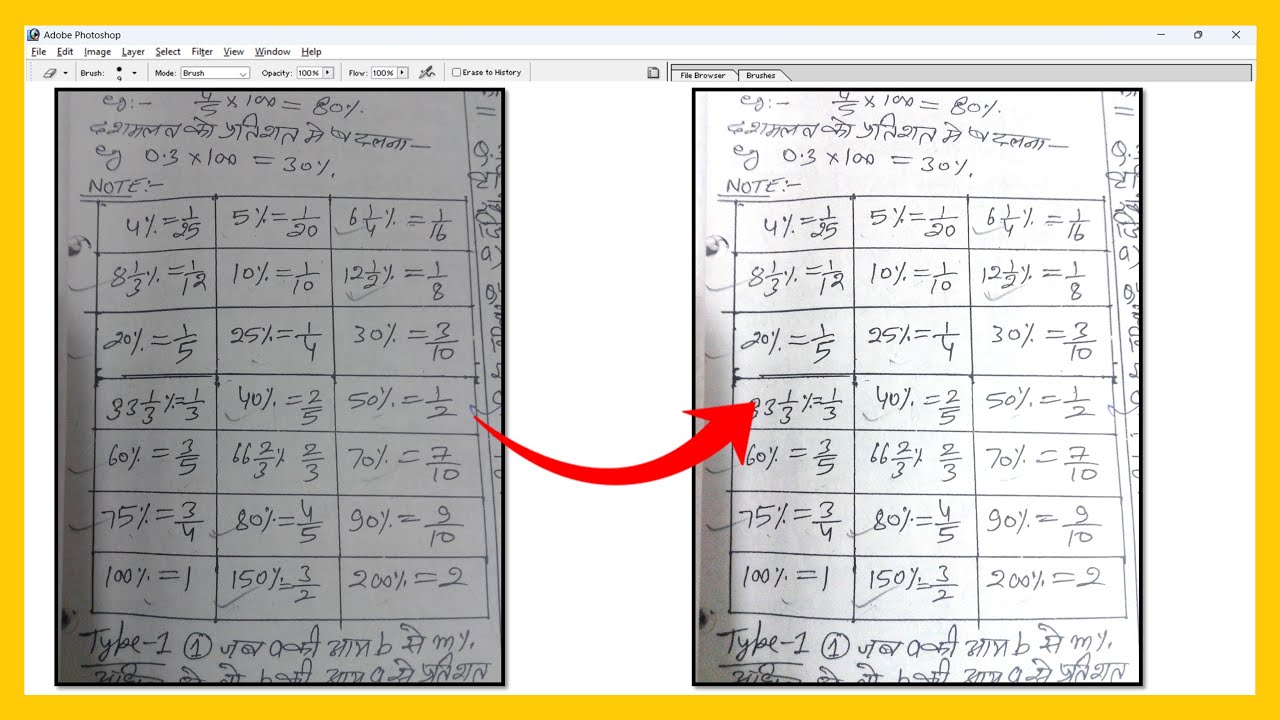 How to Remove Background from a Scanned Document or Image in Photoshop | Remove Grey Background