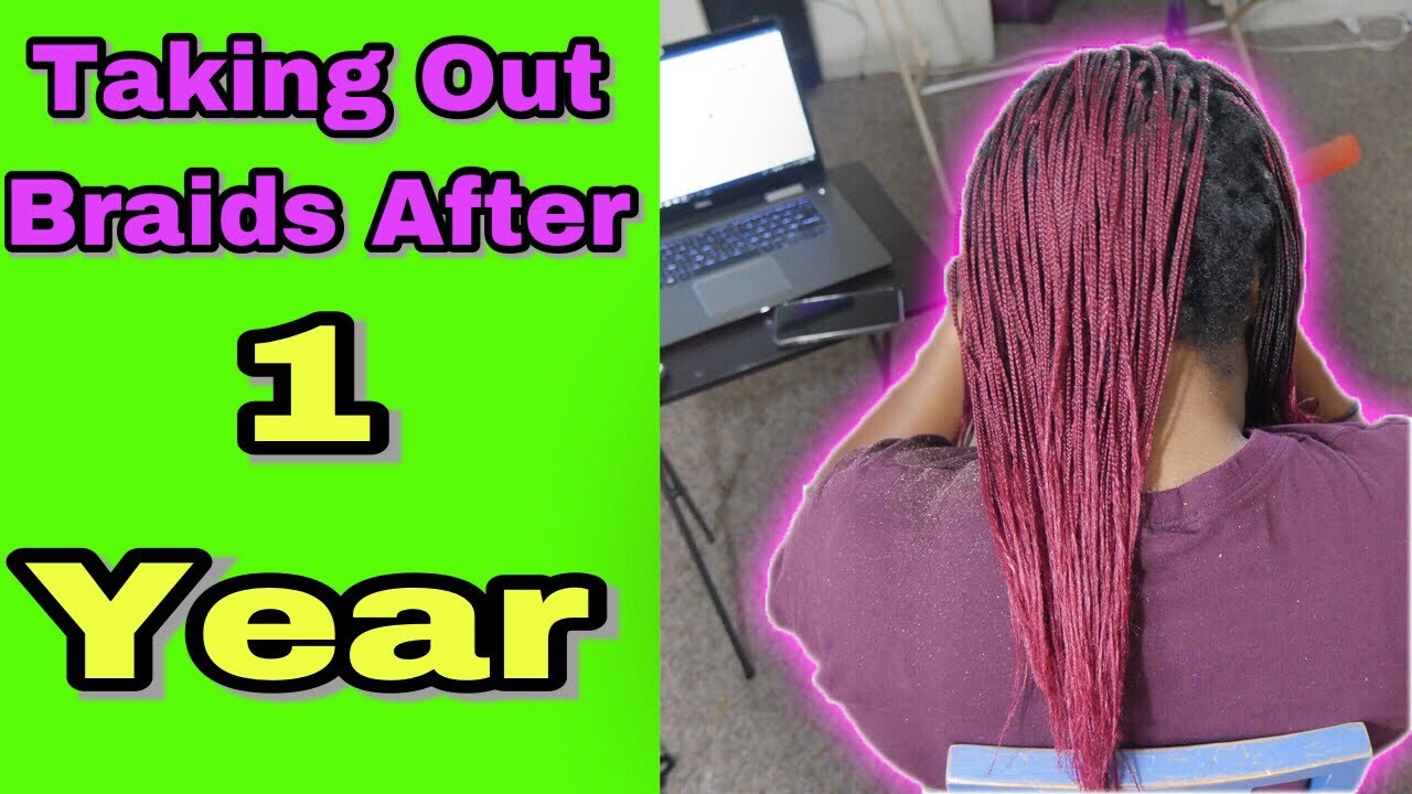 11 Months New Growth-Taking Down Old Micro Braids #hairgrowth #braids