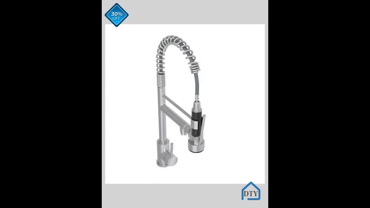 Bothwa Home CUPC Certified 19' Single Handle Kitchen Faucet ( Brushed Nickel Finish)