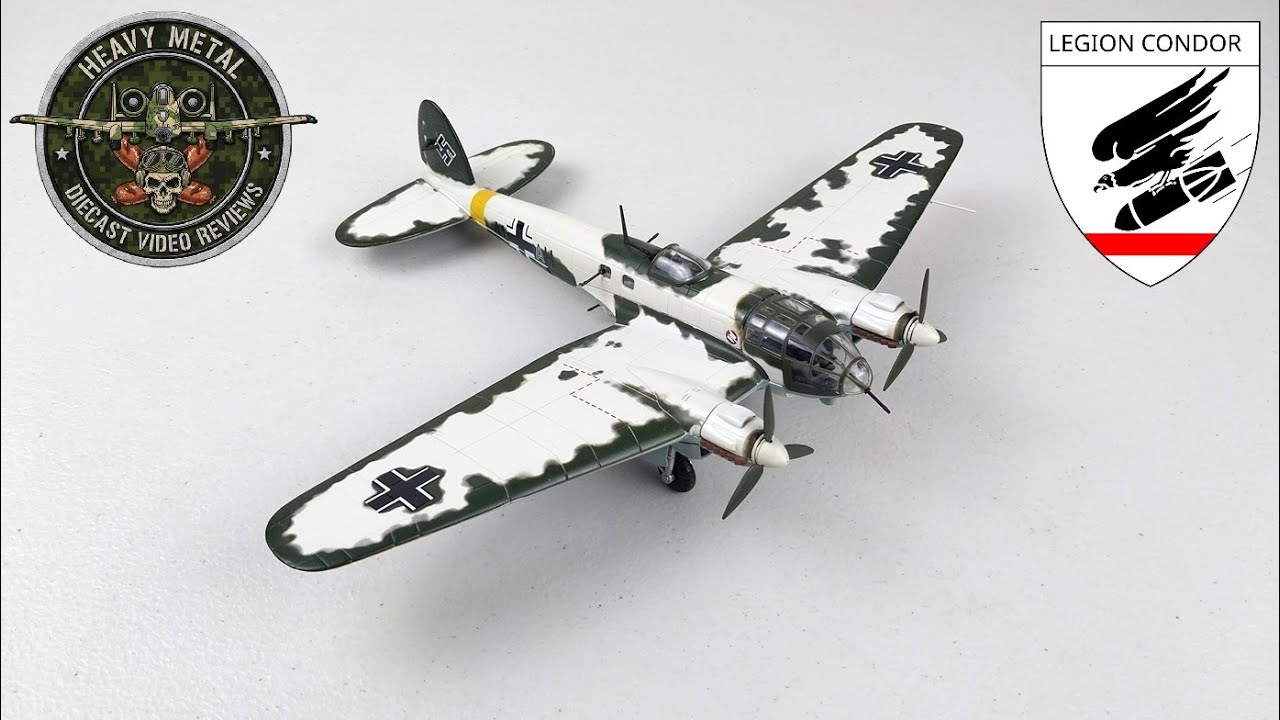 Heinkel He 111H-5 Luftwaffe KG 53 Legion Condor с бомбой 