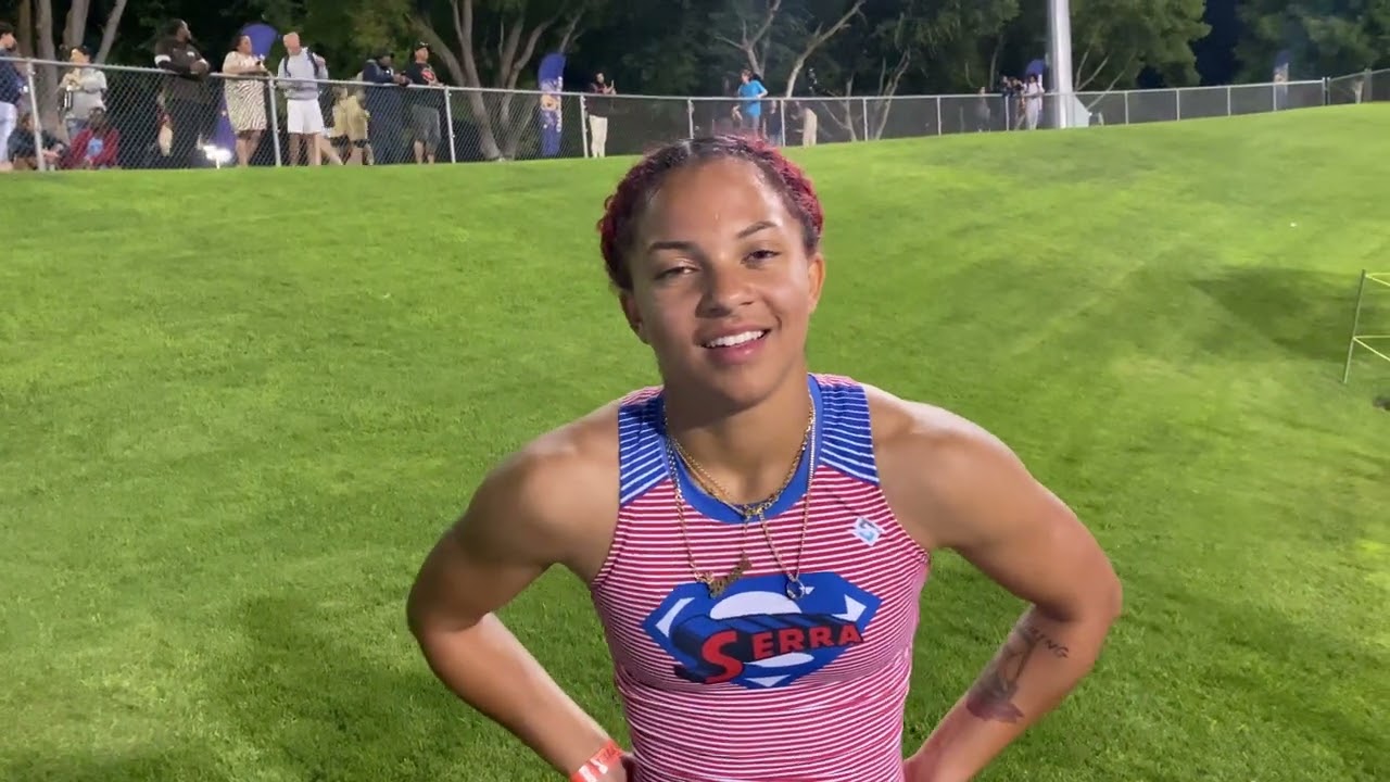 Serra sprinter Brazil Neal at the 2023 CIF-State and Field Championships