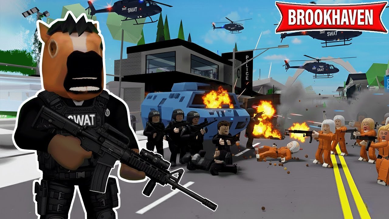 J'AFFRONTE DES CRIMINELS EN SWAT SUR BROOKHAVEN ROBLOX