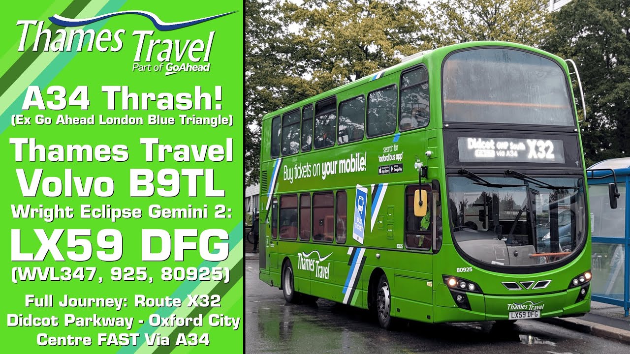 (A34 Thrash!) Thames Travel Volvo B9TL Wright Eclipse Gemini 2: LX59 DFG