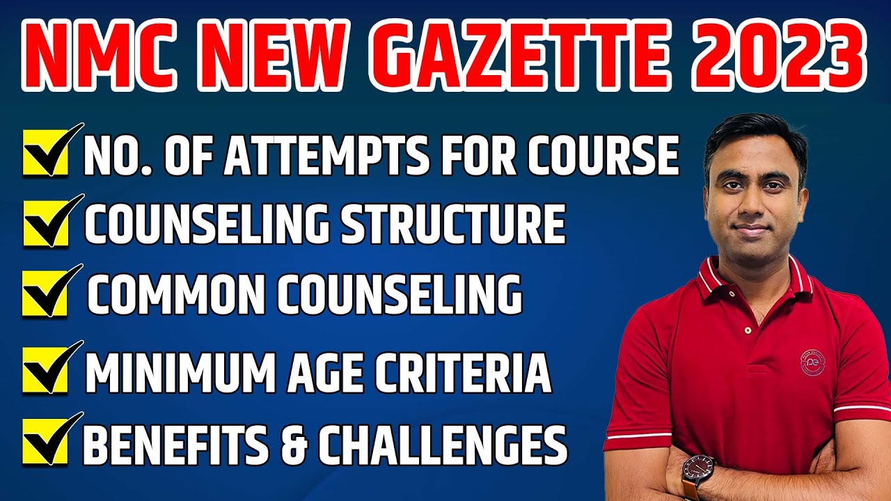 How New NMC Gazette 2023 Will Impact The Overall Process Involved In The NEET UG Counseling #nmc