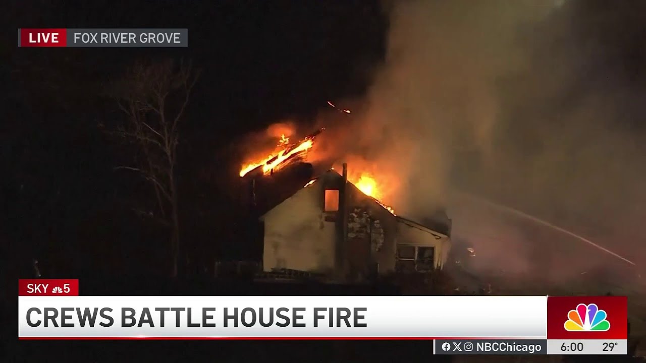 Blaze in Fox River Grove home amid strong wind causes power outages