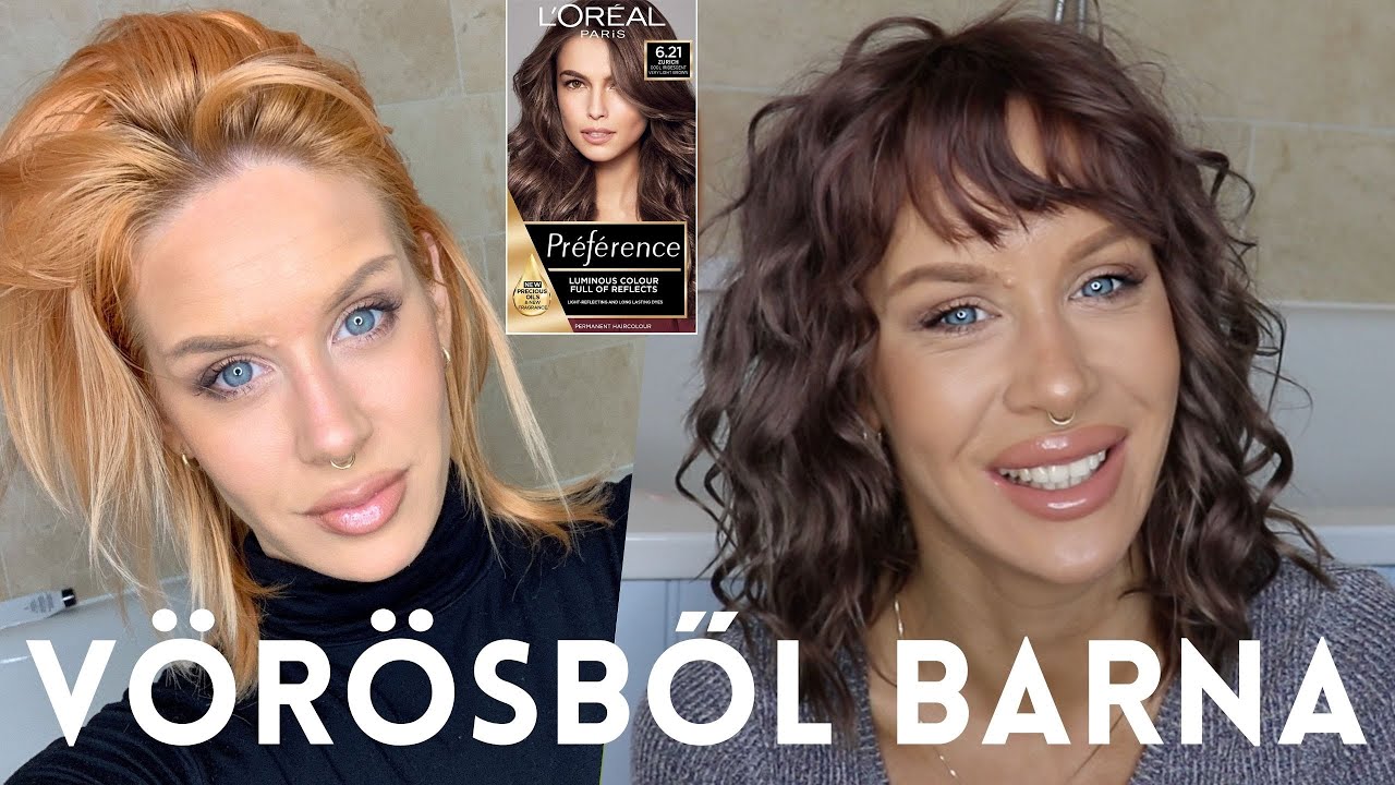 HAJFESTÉS OTTHON | VÖRÖSBŐL BARNA | L'Oréal Preference 6.21 #28