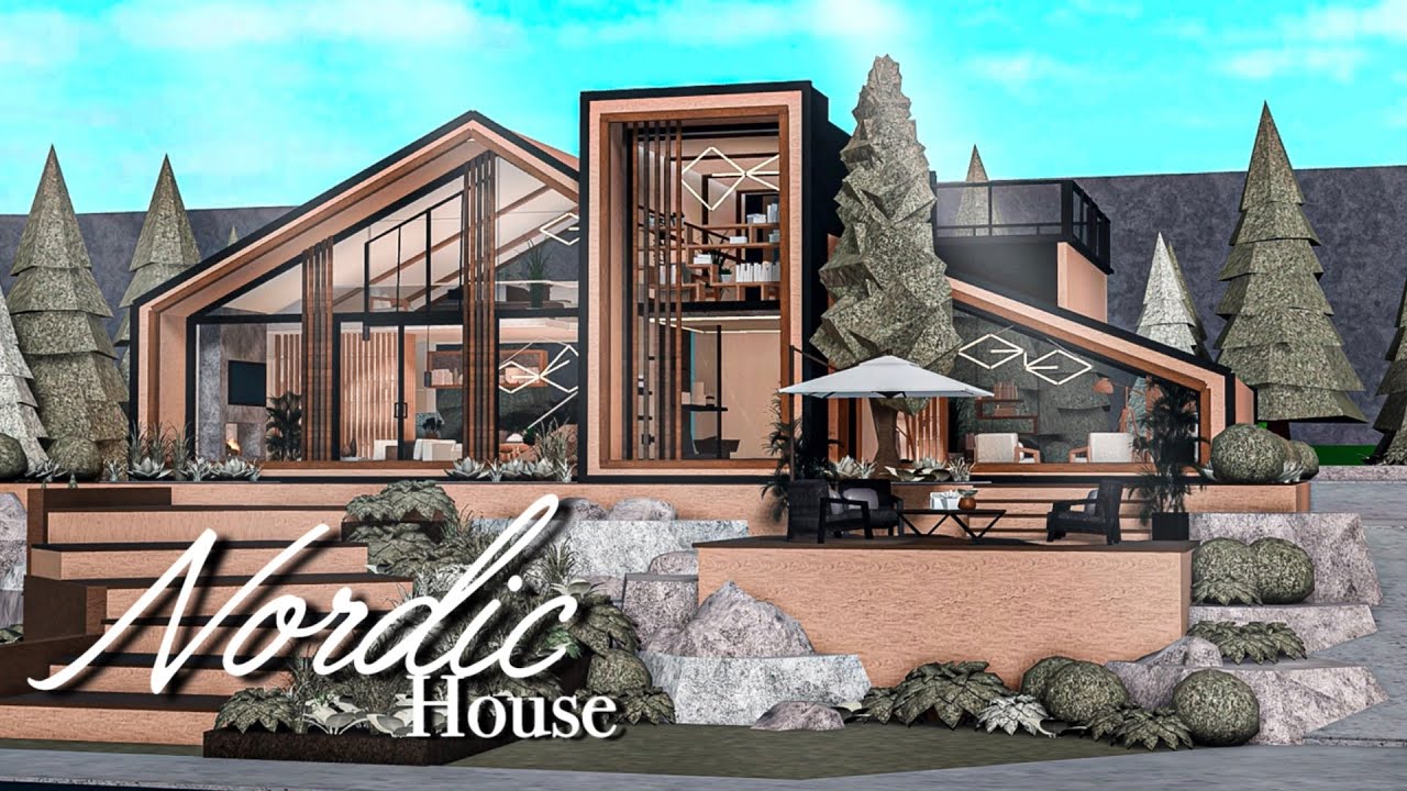 Bloxburg: Nordic House Style 🍂🍁| Speed Build | Roblox