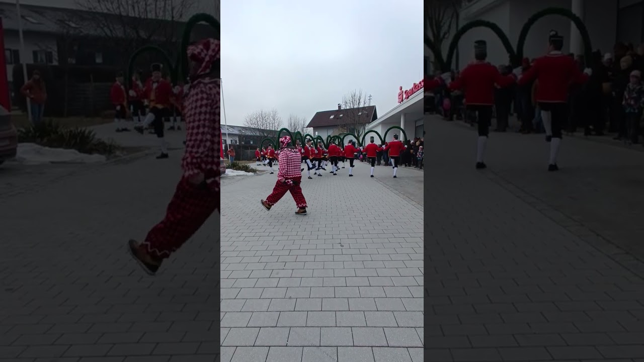 Der Schäfflertanz der alle 7 Jahre stattfindet wie hier in Rosenheim