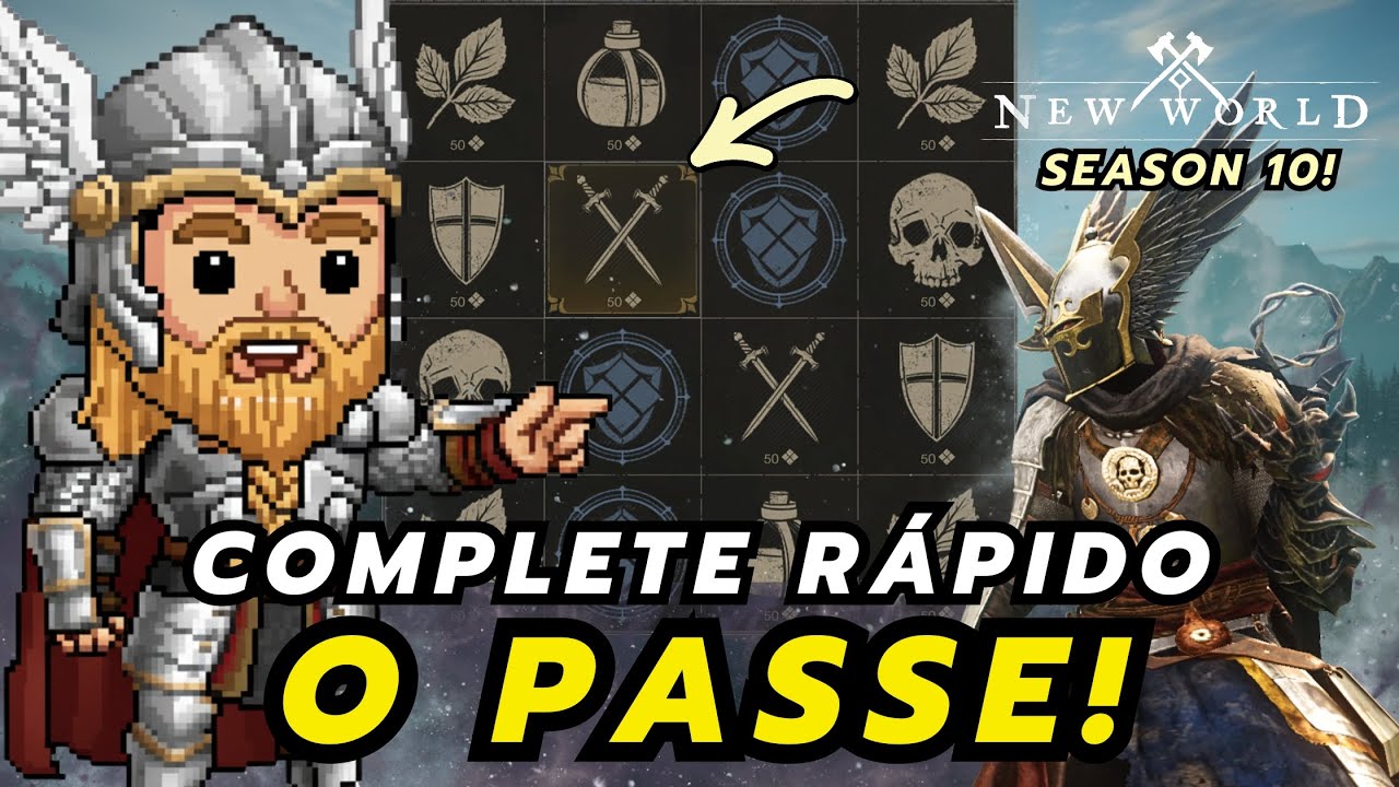 UPE O PASSE DE BATALHA DE FORMA RÁPIDA E EFICIENTE em New World Aethernum! #newworld #mmorpg