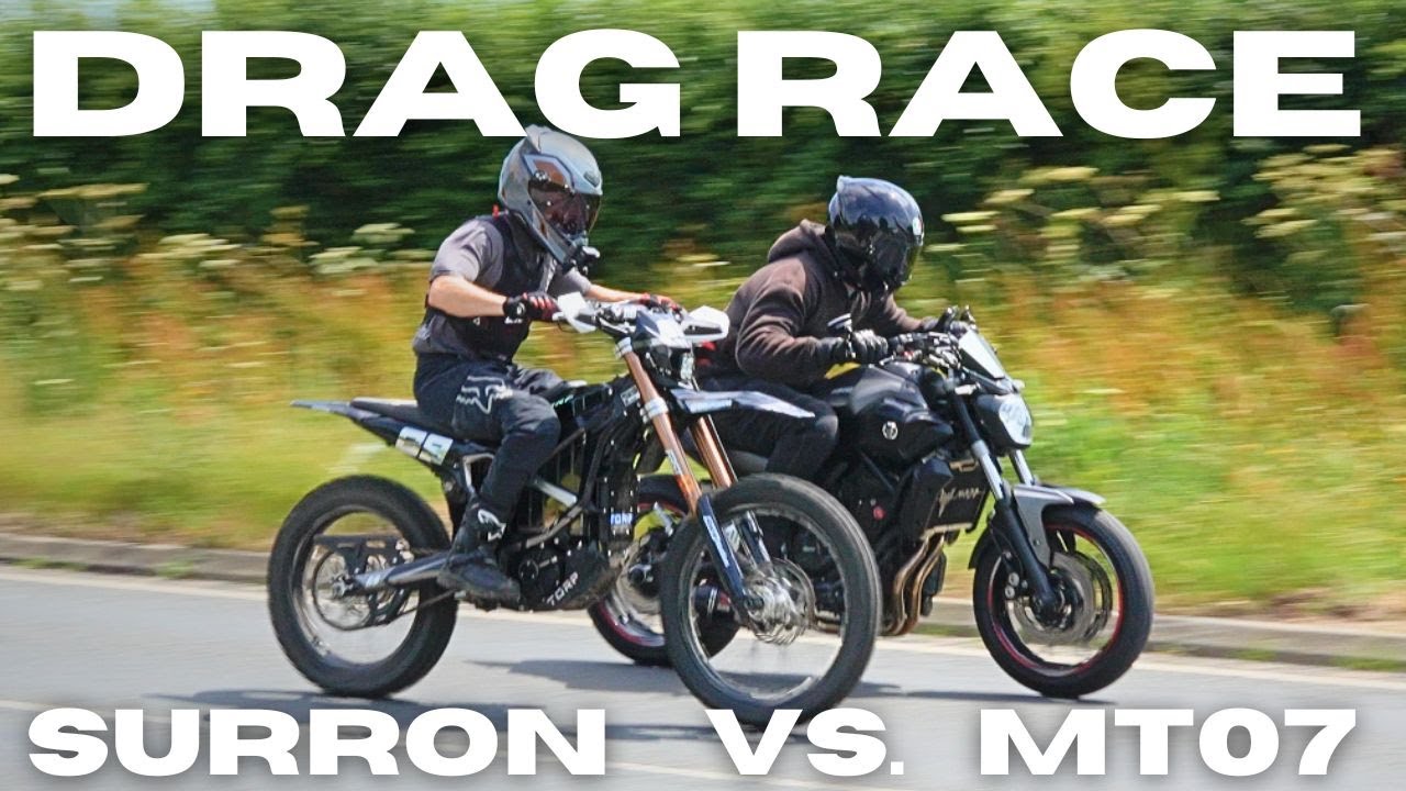 100MPH DRAG RACE! Surron vs 700cc Yamaha MT-07 💨