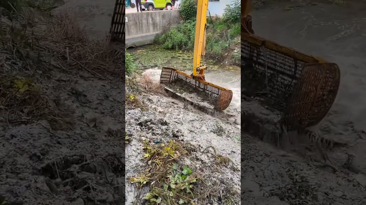 Ловля рыбы с помощью экскаватора JCB 🐟🐠 в реке [242]