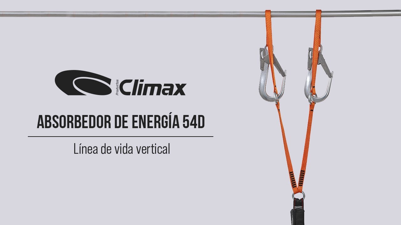 [Línea de vida vertical] con el ABSORBEDOR DE ENERGÍA 54D y dispositivo RETRÁCTIL 6M