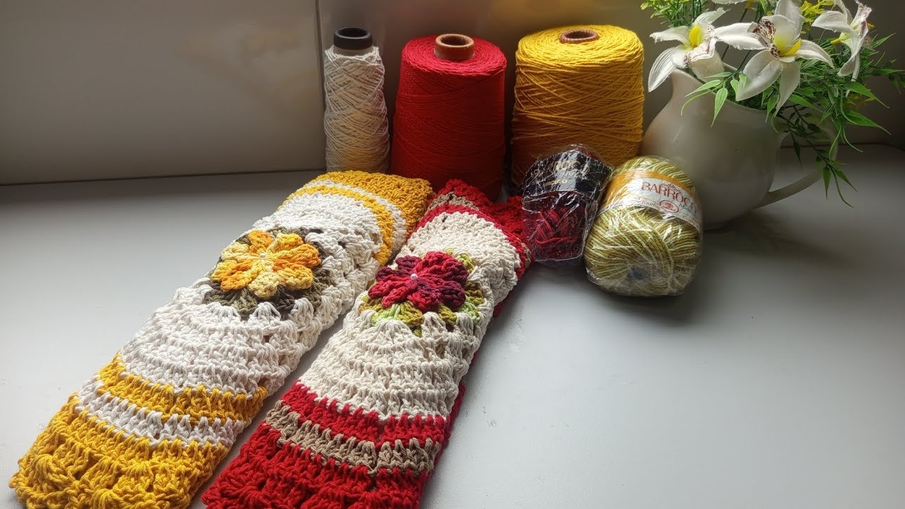 🚨🎯 Produção de trilho de mesa folha 🌿, rápido e econômico lucro certo ✅💰#crochet #viral 