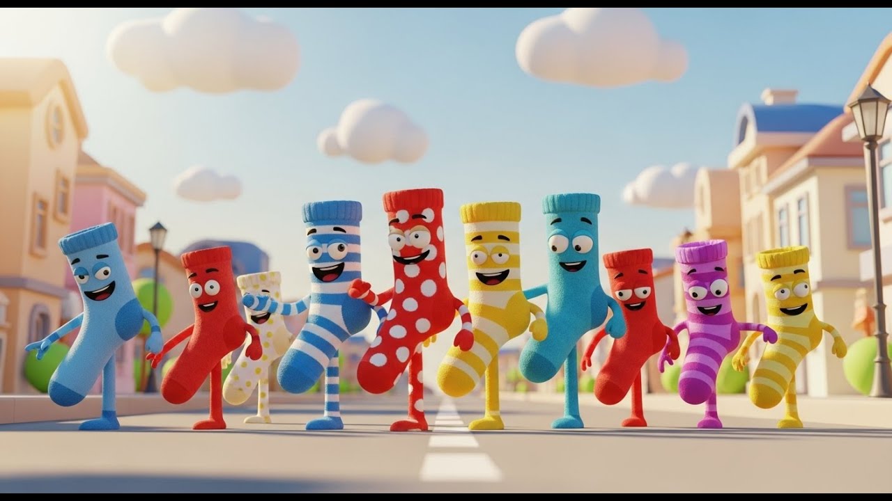 Silly Socks on a Sunny Walk | Fun Outdoor Rhyme for Kids | Nursery Rhymes & Songs for Children