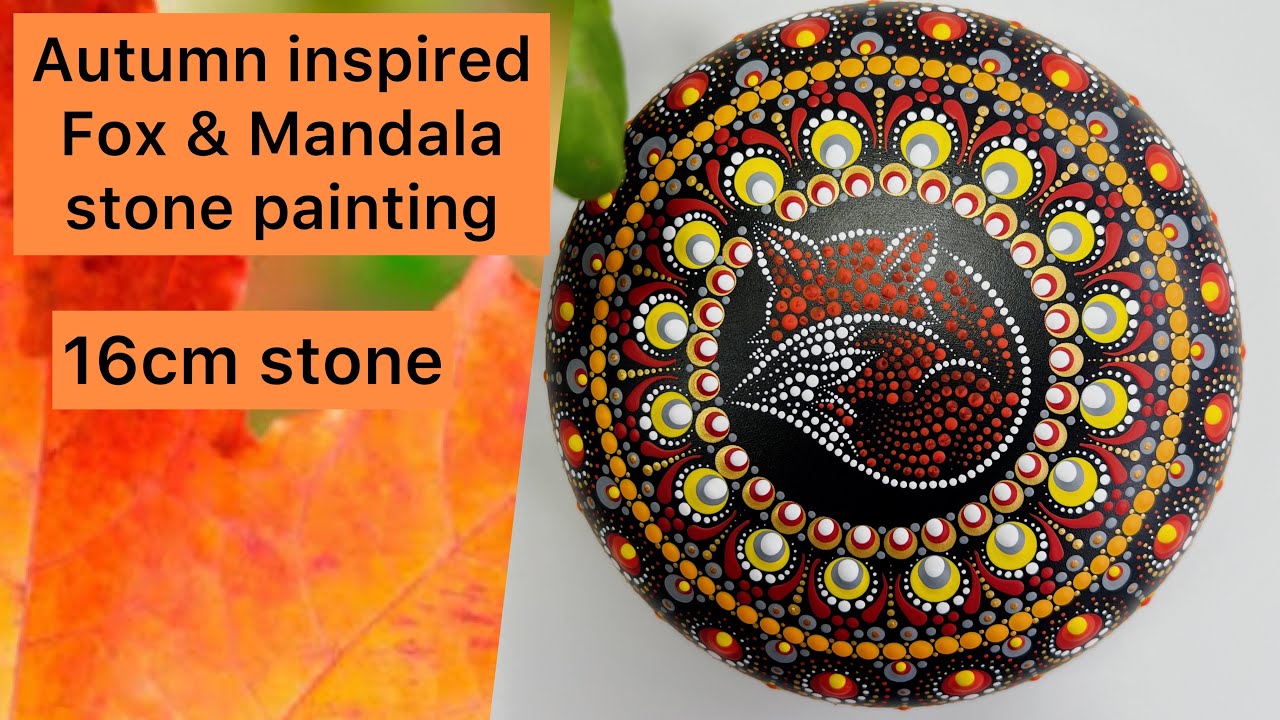 Come paint with me - autumn inspired stone painting 🍁
