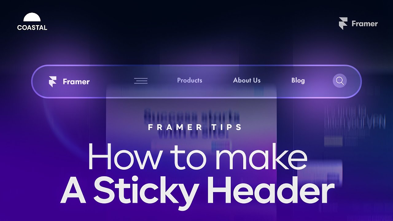 How To Create a Sticky Header in Framer