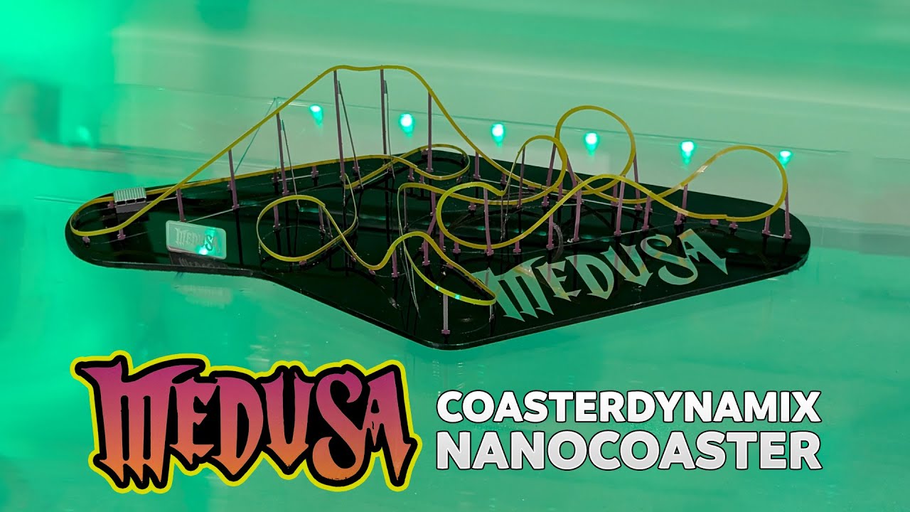 Medusa at Six Flags Discovery Kingdom Nanocoaster from CoasterDynamix Assembly