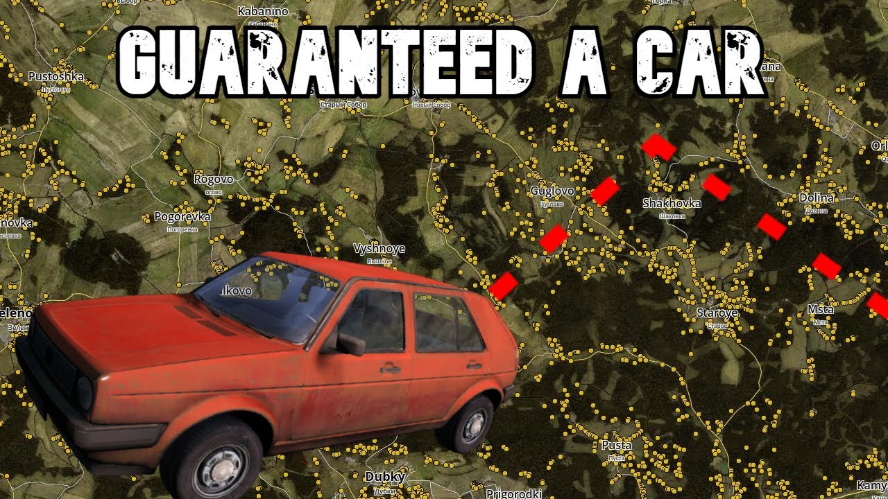 The easiest route to find a car in DayZ