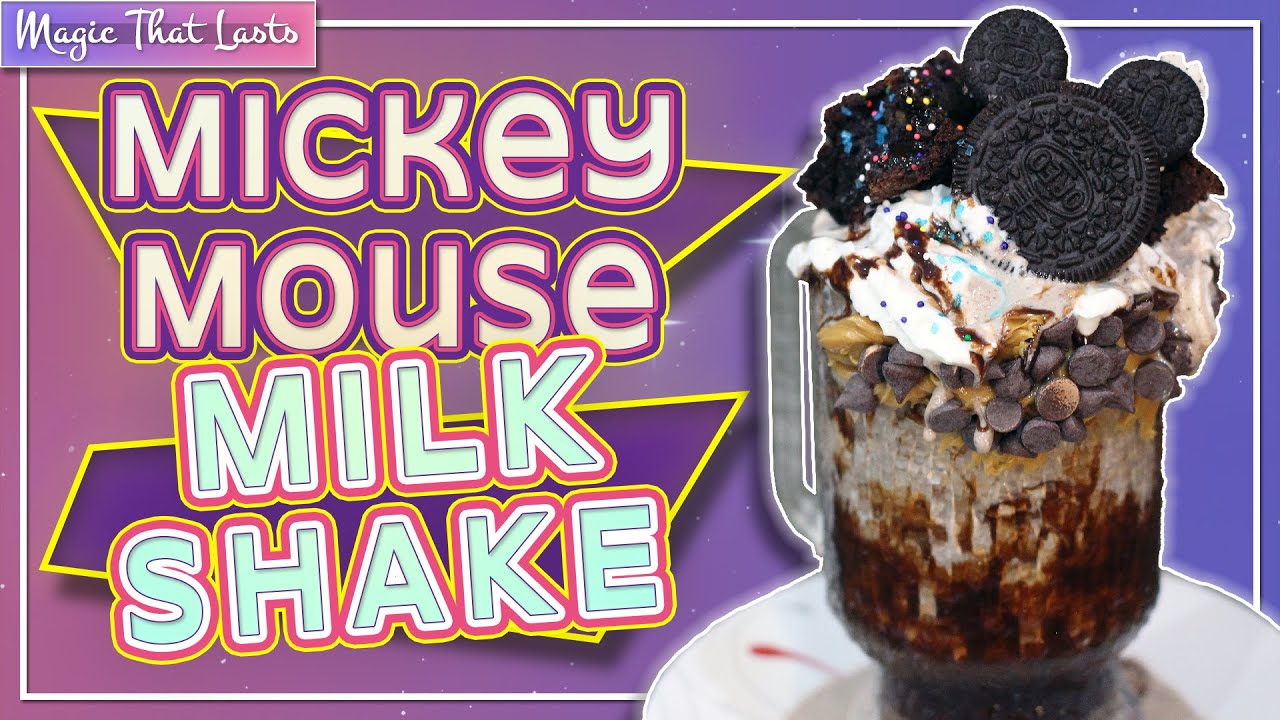 How To Make The ULTIMATE Mickey Mouse Milkshake Dessert (Sweet Treat) At Home