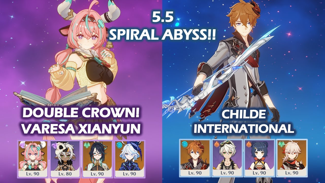 Varesa Xianyun & Childe International | 5.5 Spiral Abyss | Floor 12 Genshin Impact