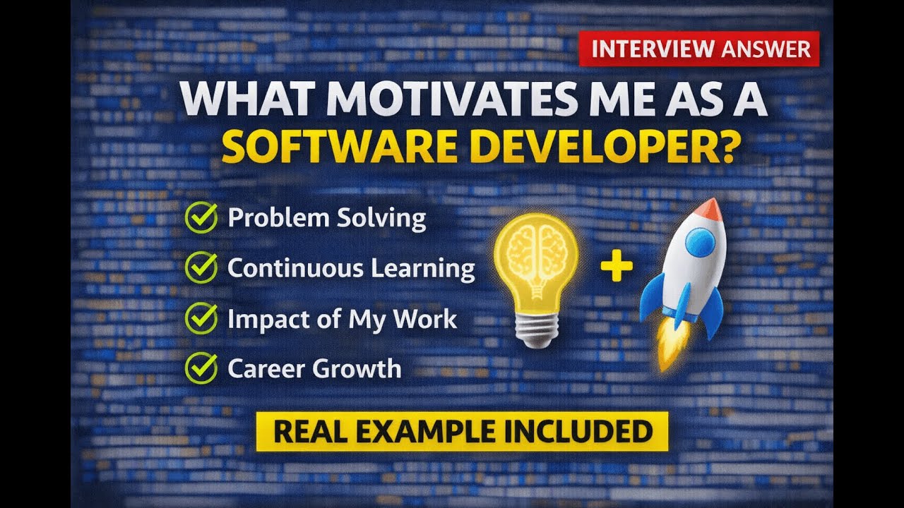What Motivates Me as a Software Developer  | Interview Answer with Real Example