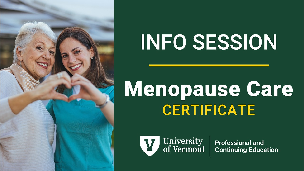 Info Session: UVM Menopause Care Professional Certificate