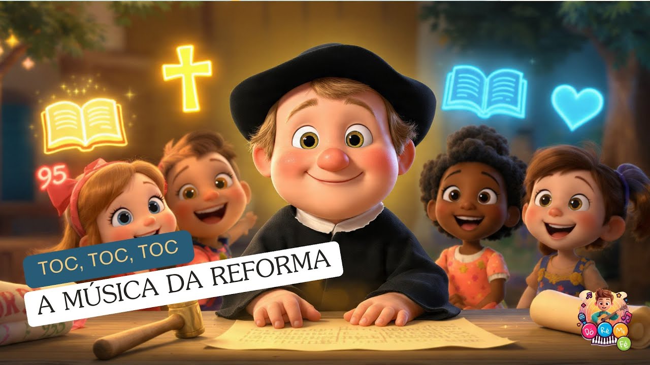 🔨TOC, TOC, TOC! M&uacute;sica da REFORMA PROTESTANTE Infantil | Martinho Lutero e as 5 SOLAS | Can&ccedil;&atilde;o EBD