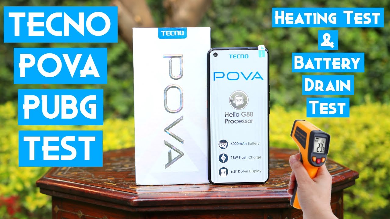 Tecno Pova PUBG Test,  Battery Drain Test & Tecno Pova Heating Test
