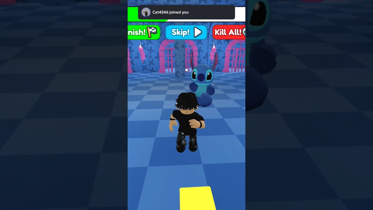 I ESCAPED STITCH family prison run! #roblox #shorts
