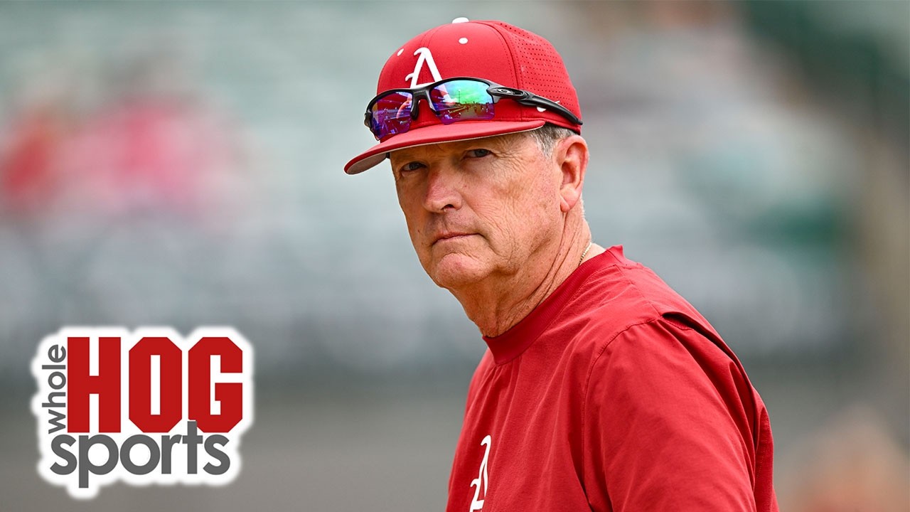 Arkansas coach Dave Van Horn speaks following Razorbacks' 12-2 win over UAPB in North Little Rock