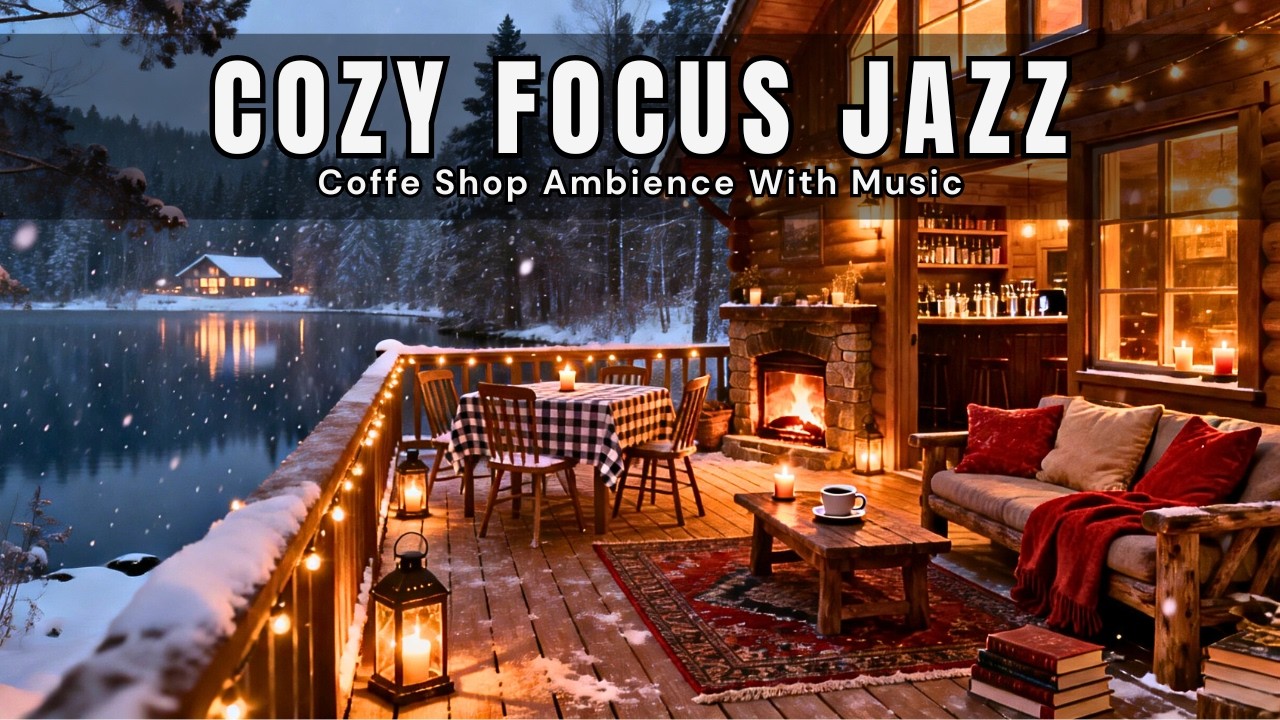Jazz Music for Studying ☕ Warm & Cozy Cafe Ambience in Winter | Focus Jazz BGM