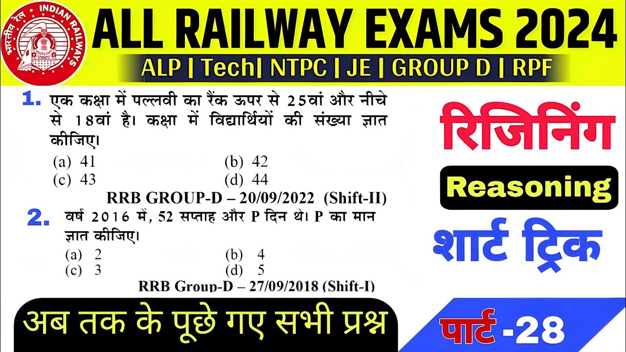Reasoning For RRB NTPC 2025 |  Reasoning Previous Year Paper Analysis| Railway Exam 2025