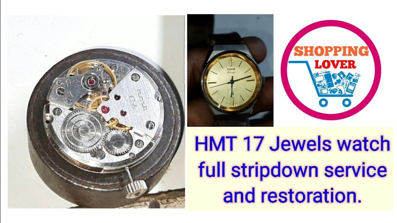 HMT 17 Jewels watch full stripdown service and restoration.