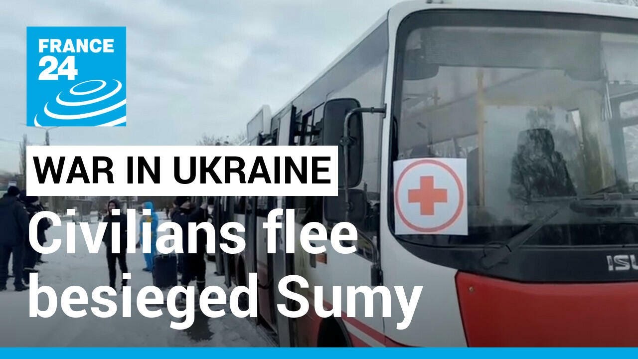 War in Ukraine : Civilians flee besieged Sumy through corridor &bull; FRANCE 24 English