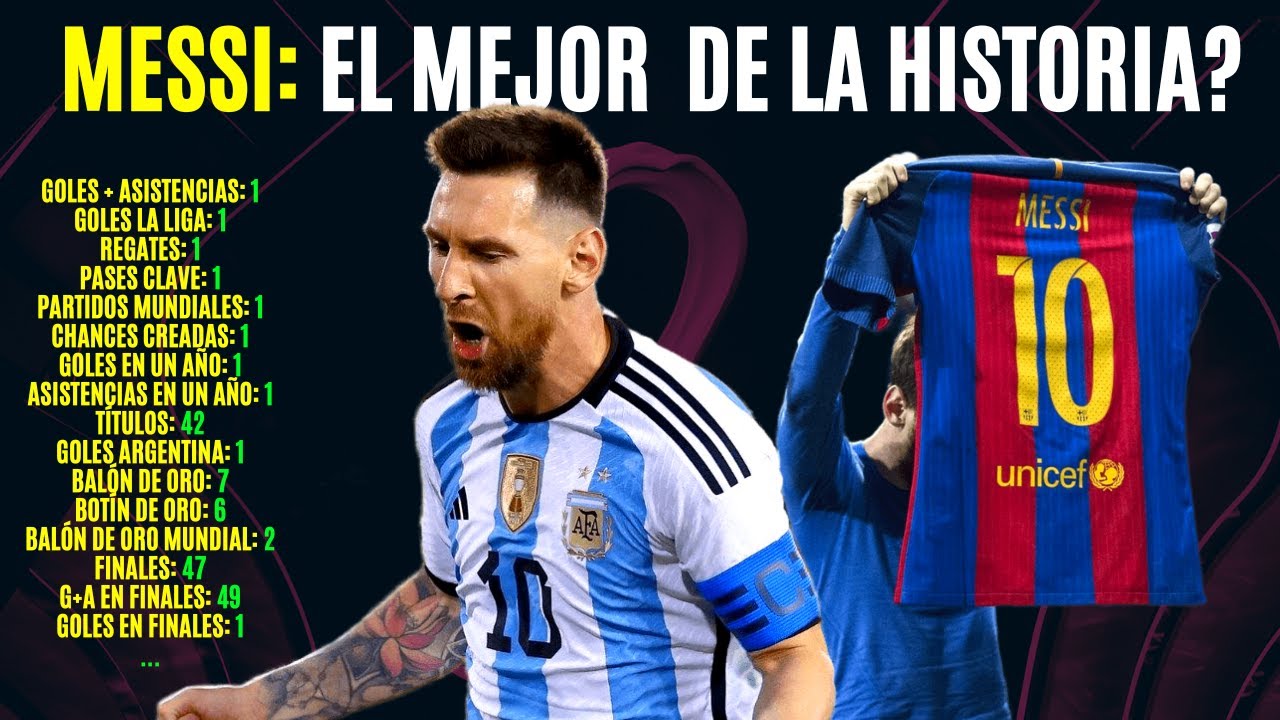 Es Messi el MEJOR JUGADOR DE LA HISTORIA? - Lo que dicen las estadisticas