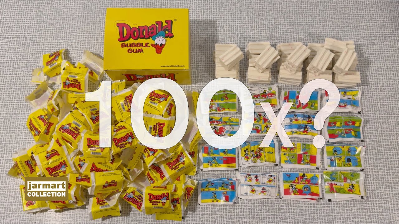 Donald bubble gum unboxing | 100 x ?