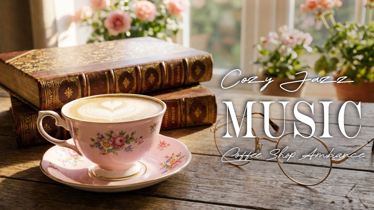 Cozy Jazz Music ☕ Coffee Shop Ambiance~Sweet Bossa Nova Instrumental for Cheerful Moods & Relax.